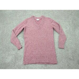 Athleta Sweater Womens XS Red Pullover Long Sleeve V-Neck‎ 20% Cashmere